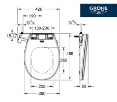 MEDIDAS ACCESORIO DUCHA-INODORO BAU KERAMIK GROHE